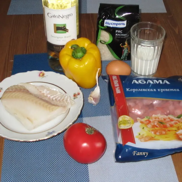 Рыбный пудинг с креветками - pastel de pescado y gambas: шаг 1