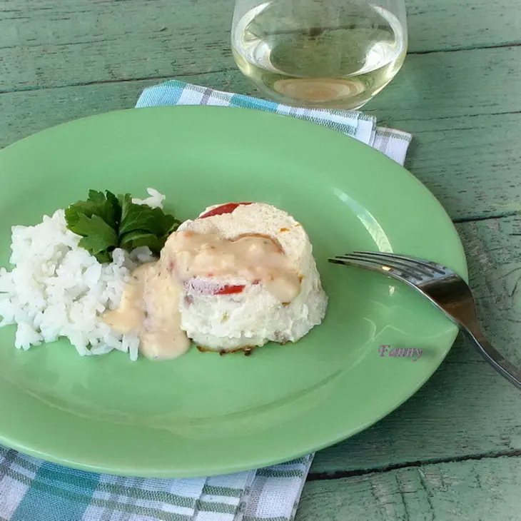 Рыбный пудинг с креветками - pastel de pescado y gambas: шаг 9