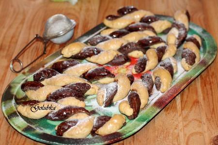 Печенье "сахарные косички" с шоколадом: шаг 11