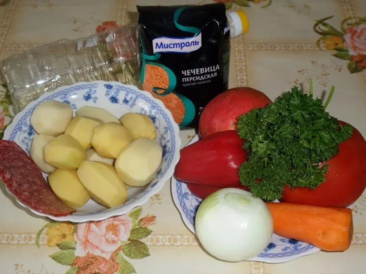 Густая чечевичная похлебка: шаг 1