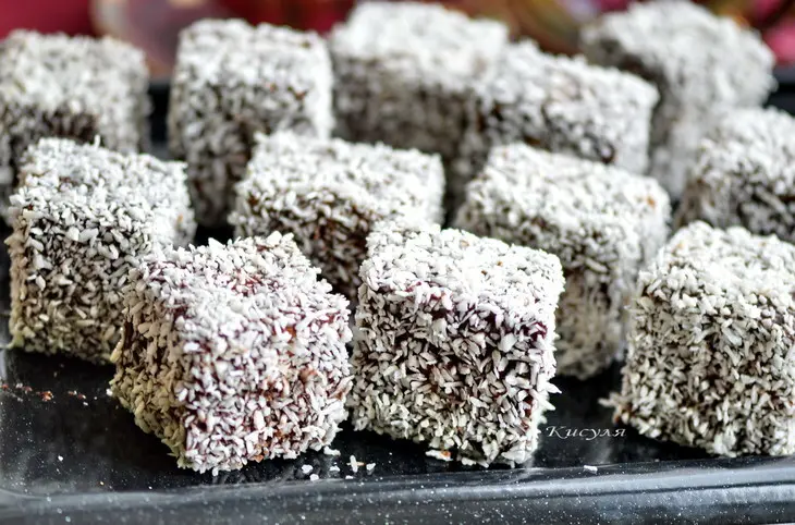Австралийское пирожное ламингтон  (lamington): шаг 12