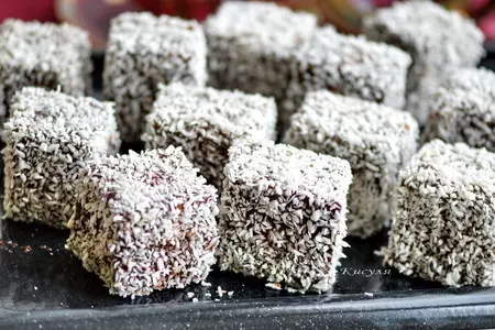 Австралийское пирожное ламингтон  (lamington): шаг 12