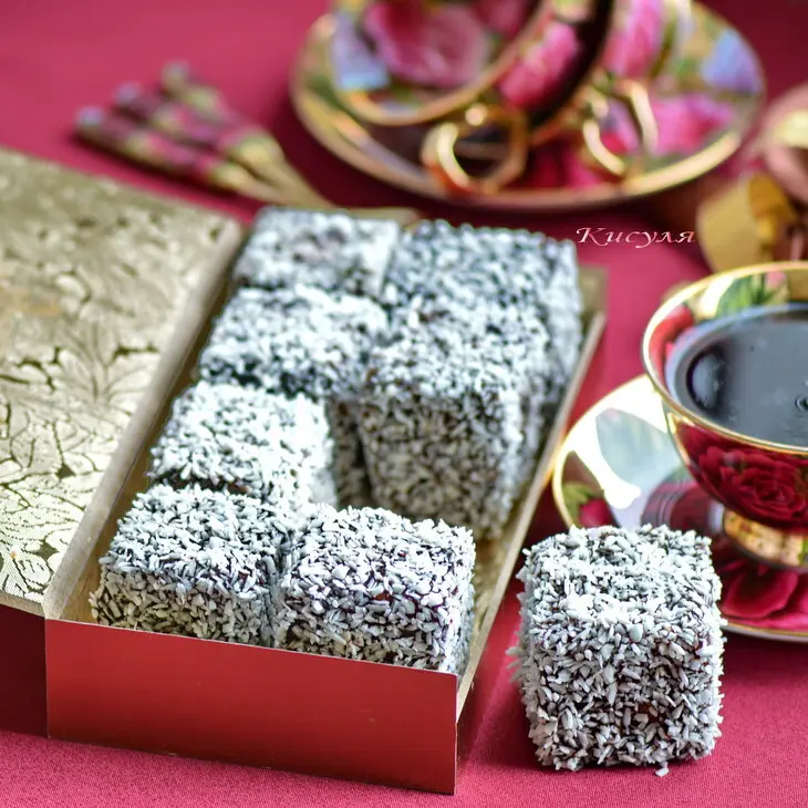 Австралийское пирожное ламингтон  (lamington): шаг 13