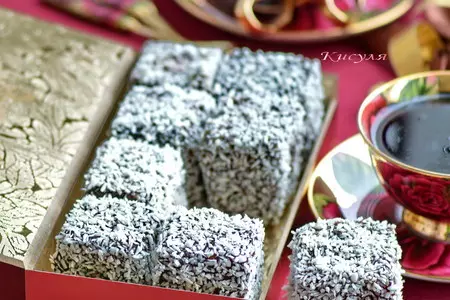 Австралийское пирожное ламингтон  (lamington): шаг 13