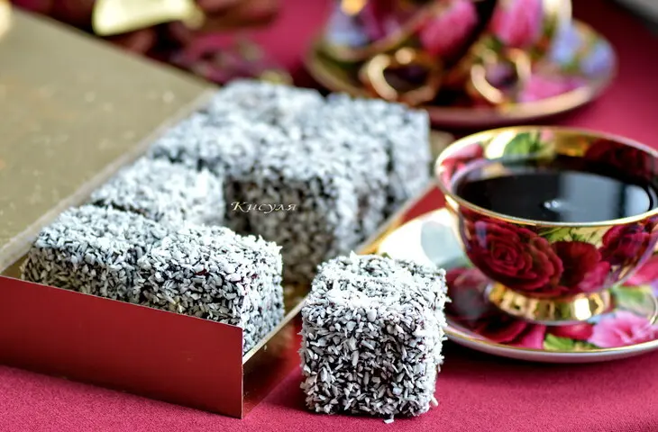 Австралийское пирожное ламингтон  (lamington): шаг 14