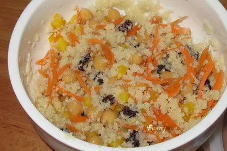 Марокканский салат с нутом и кускусом: шаг 4