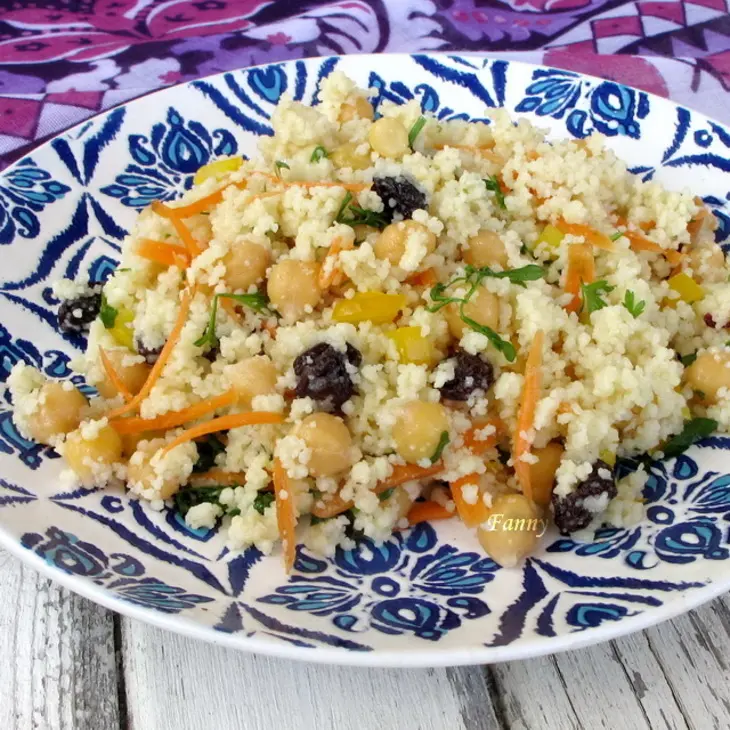 Марокканский салат с нутом и кускусом: шаг 6