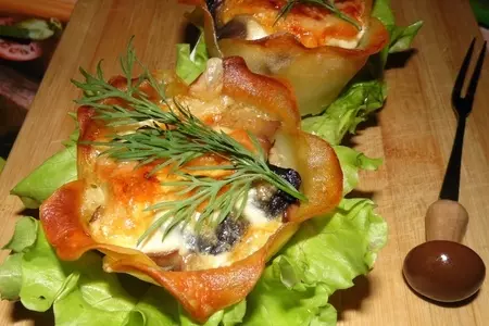 Картофельные корзиночки с мясом и грибами: шаг 9