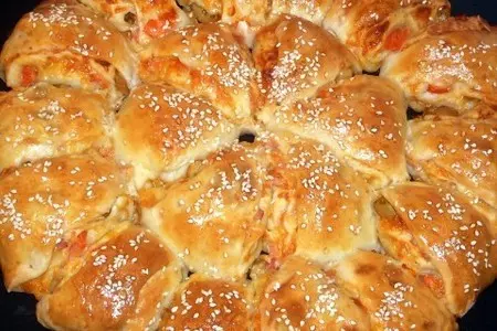 Пицца в рулете (разборная пицца): шаг 5
