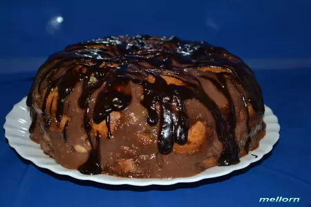 Торт из пряников с заварным шоколадным кремом и бананами: шаг 5