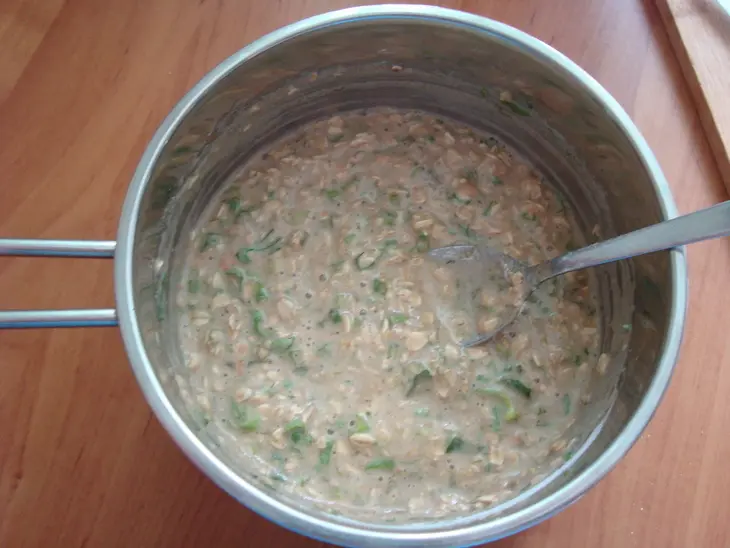 Геркулесовая лепёшка с овощами: шаг 3