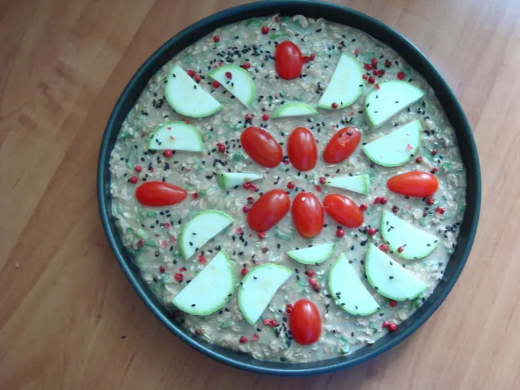 Геркулесовая лепёшка с овощами: шаг 5