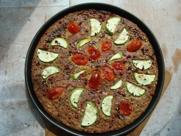 Геркулесовая лепёшка с овощами: шаг 6