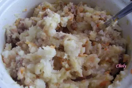 Зразы картофельные с мясом-ленивые: шаг 3