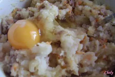 Зразы картофельные с мясом-ленивые: шаг 4