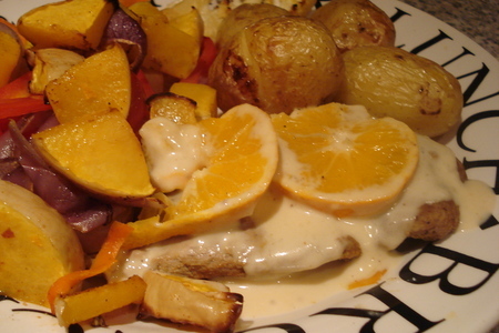 Филе утки под сливочным соусом с овощным ассорти: шаг 4