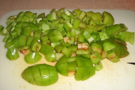 Тхилиани.закуска из зеленых помидор с фундуком.: шаг 2