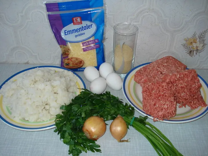 Рисовая запеканка с мясом: шаг 1