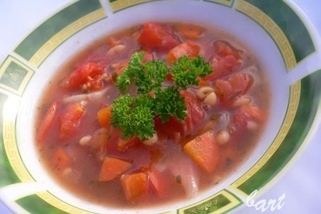 Тосканский фасолевый суп с мясом.: шаг 4