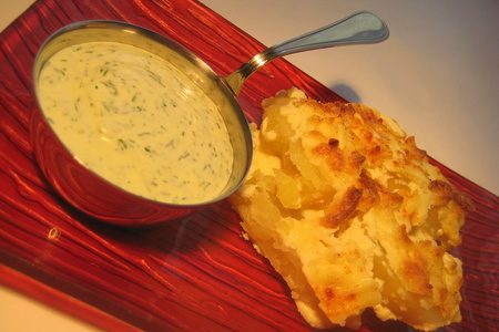 Картофель в сыре с укропным песто.: шаг 4
