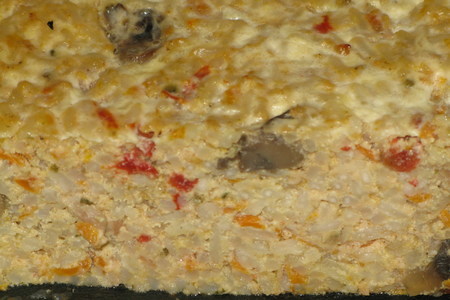 Запеканка рисово-мясная с грибами и овощами: шаг 6
