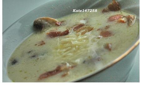 Нежный грибной суп с беконом: шаг 5