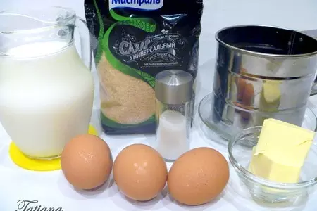 Блинчики-крепы с соусом"вишня-фламбе": шаг 1