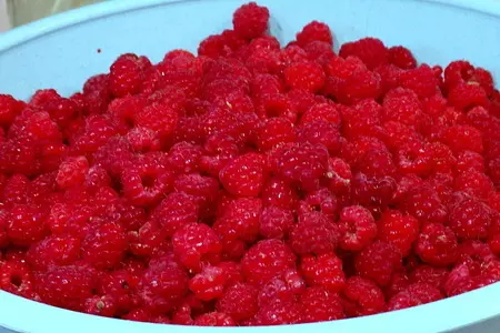 Малиновое варенье с лимоном и базиликом: шаг 1