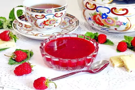 Малиновое варенье с мятой и белым шоколадом: шаг 7