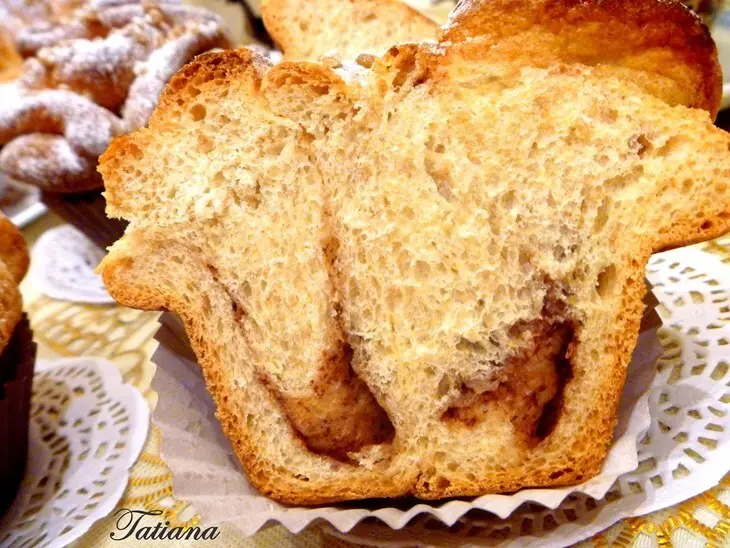 Булочки-"розочки" с отрубями и корицей: шаг 8
