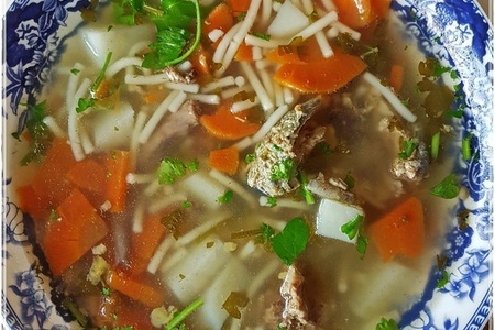 Цесарка … суп из бульонных «кубиков»: шаг 8