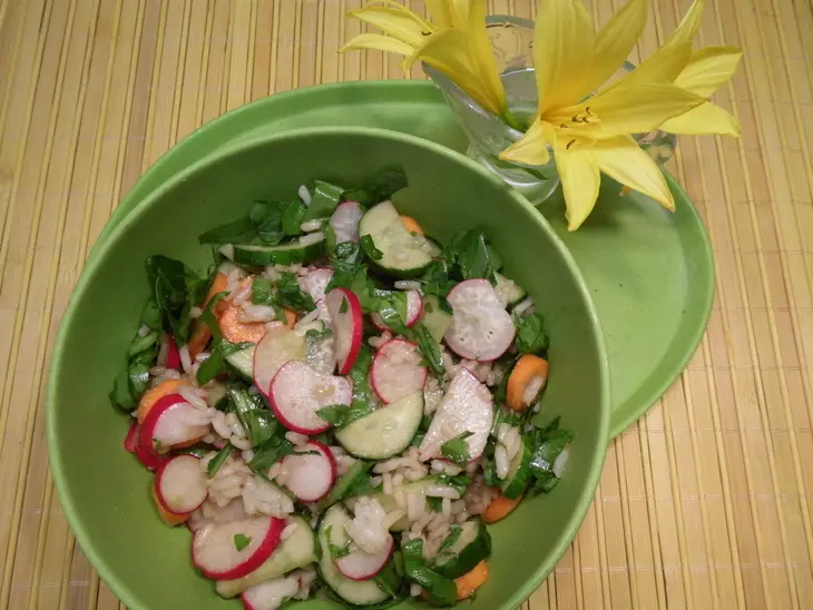 Летний салат с рисом и овощами: шаг 5