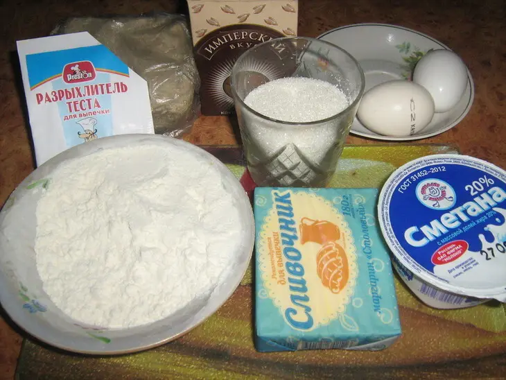 Шоколадные кексы с халвой: шаг 11