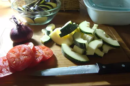 Овощи, запеченные в духовке с сыром: шаг 1