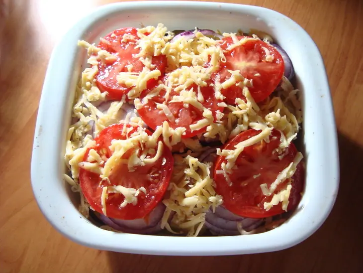 Овощи, запеченные в духовке с сыром: шаг 5