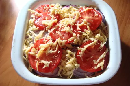 Овощи, запеченные в духовке с сыром: шаг 5