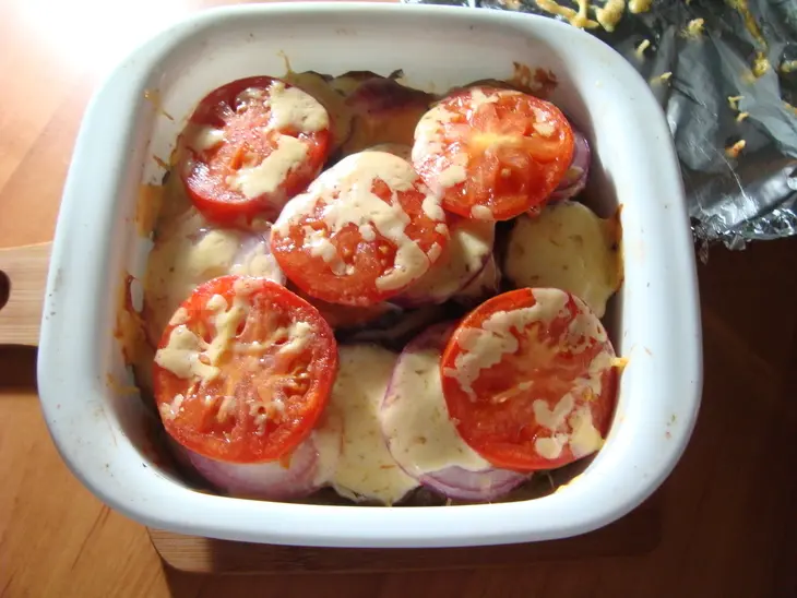 Овощи, запеченные в духовке с сыром: шаг 8