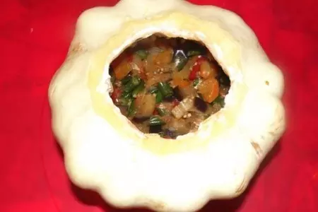 Патиссон, фаршированный мясом и овощами: шаг 2
