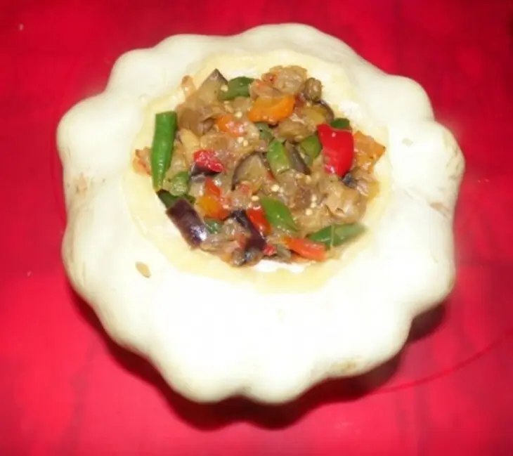 Патиссон, фаршированный мясом и овощами: шаг 4