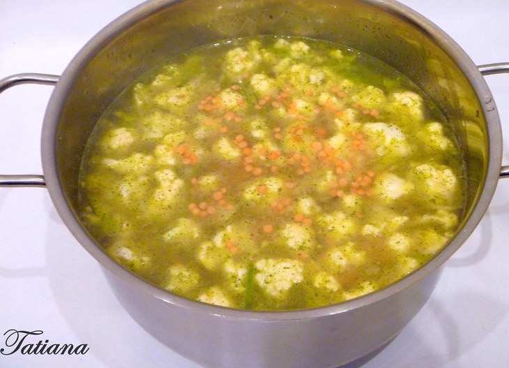 Овощной суп с чечевицей: шаг 5