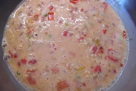 Омлет с овощами и пшеном: шаг 5