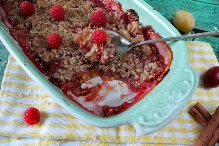 Крамбл 7 злаков со сливами: шаг 3