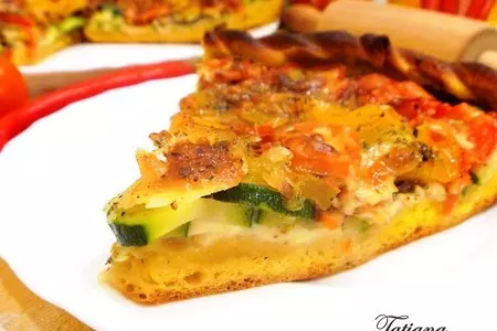 Пицца  "тыквенная" с овощами: шаг 7