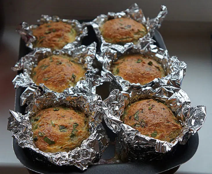 Маффины картофельные с мясной начинкой: шаг 8