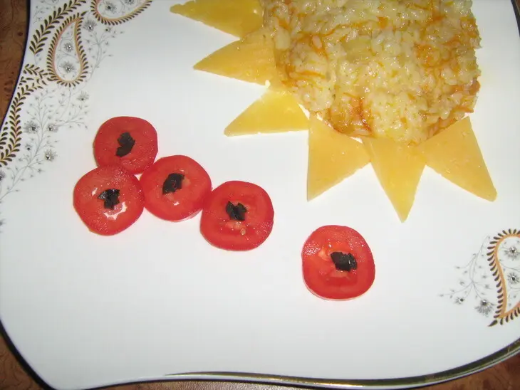 Детский завтрак "солнце и маки": шаг 12