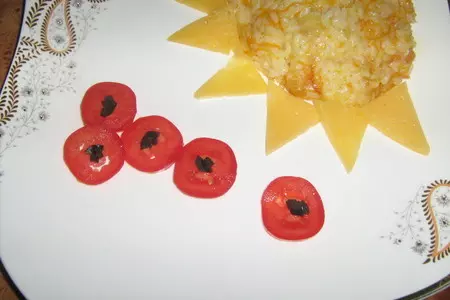 Детский завтрак "солнце и маки": шаг 12