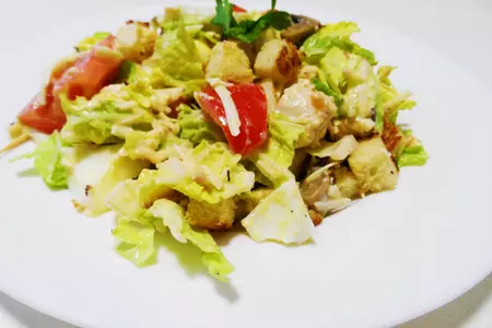 Cалат с пекинской капустой и курицей: шаг 1