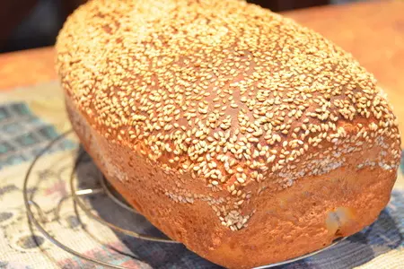 Рисовый хлеб на кокосовом молоке с кунжутом: шаг 9