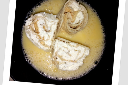Рулеты темпура (из лаваша с сыром): шаг 4