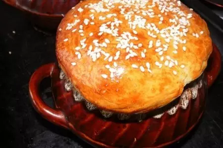 Ленивые "пельмени" в горшочках: шаг 8